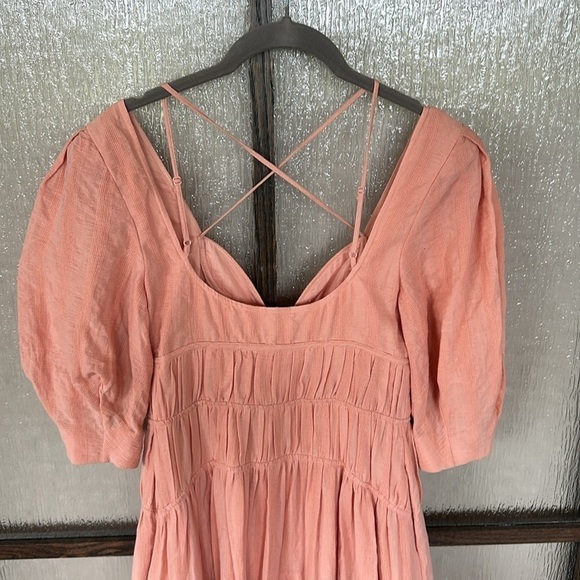 NWT Jonathan Simkhai Wilder Maxi Dress In Peach - Sorbet Size small - Picture 12 of 13